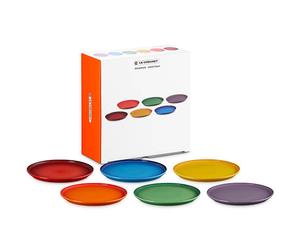 Le Creuset Rainbow Coupe Collection Set of 6 Dinner Plates
