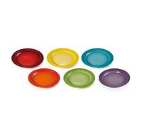 Le Creuset Stoneware Rainbow Set Of 6 Side Plates