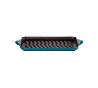 Le Creuset Deep Teal Cast Iron 32cm Rectangular Grill