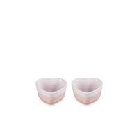 Le Creuset Set Of 2 Heart Ramekins Hell Pink