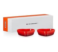 Le Creuset Set of 2 Heart Ramequins in Ceramic, 350 ml each, Cerise, 79082300600000