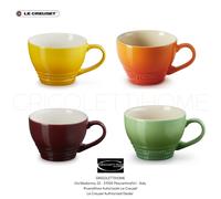 Le Creuset Set of 4 Breakfast Mugs Glazed Stoneware, 400 ml