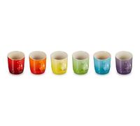 Le Creuset Stoneware Rainbow Espresso Mugs - Set of 6