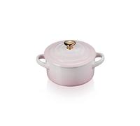 Le Creuset Shell Pink Petite Round Casserole with Heart Knob