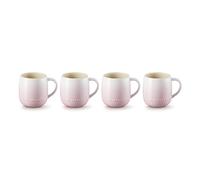 Le Creuset Shell Pink Stoneware Set of 4 380ml U Mugs