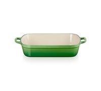 Le Creuset Signature 20184334082422 Cast Iron Roasting Pan 33 cm Rectangular Suitable for All Hobs and Induction Capacity 4.9 L 3.85 kg Bamboo Green
