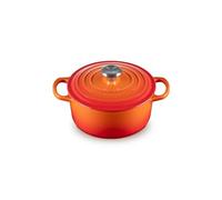 Le Creuset Signature 21177180902430 Cast Iron Casserole Dish with Lid, Diameter 18 cm, Round, Suitable for All Hobs and Induction, Volume: 1.8 L, 2.572 kg, Oven Red