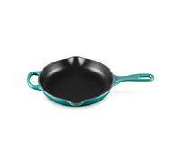 Le Creuset Signature Bleu Riviera Cast Iron 23cm Skillet with Metal Handle