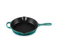 Le Creuset Signature Bleu Riviera Cast Iron 26cm Deep Skillet with Metal Handle