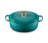 Le Creuset Signature Bleu Riviera Cast Iron 29cm Oval Casserole