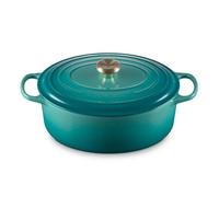 Le Creuset Signature Bleu Riviera Cast Iron 31cm Oval Casserole