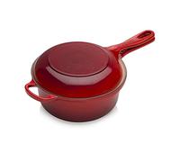 Le Creuset Signature Cast Iron 2-in-1 Pan, 22 cm, 2.3 L, Cerise, 25044220602460