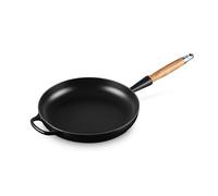 Le Creuset Signature Cast Iron Frying Pan With Wooden Handle 24cm Matte Black, 20258240000422