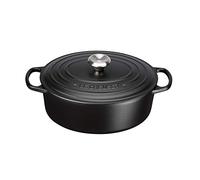 Le Creuset Signature Cast Iron Oval Casserole, 23cm, Satin Black