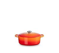 Le Creuset Signature Cast Iron Oval Casserole 29Cm Volcanic Ea Salt