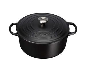 Le Creuset Signature Cast Iron Round Casserole 24cm Satin Black