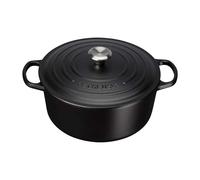 Le Creuset Signature Cast Iron Round Casserole Dish 20cm Satin Black