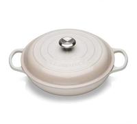 Le Creuset Signature Cast Iron Shallow Casserole in Meringue 30cm