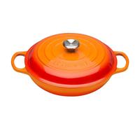 Le Creuset Signature Cast Iron Shallow Casserole Volcanic 30 cm Stainless Steel Knob