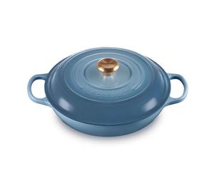 Le Creuset Signature Chambray Cast Iron 30cm Shallow Casserole