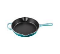 Le Creuset Signature Enamelled Cast Iron Deep Skillet With Helper Handle and Two Pouring Lips, For All Hob Types and Ovens, 26cm, 2 Litre, Teal, 20187261700422