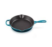 Le Creuset Signature Deep Teal Cast Iron 26cm Deep Skillet with Metal Handle
