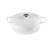 LE CREUSET Signature Enameled 6.75 qt. Oval, Marble Collection Cast Iron Dutch Oven