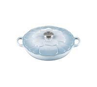 Le Creuset Signature Enameled Cast Iron Petal Braiser, 2.25qt., Coastal Blue