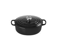 Le Creuset Signature Enamelled Cast Iron Casserole Dish with Lid - Oval, 27 cm, 4.1 Litres, Black Onyx, 21178271402430