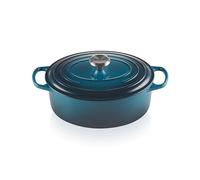 Le Creuset Signature Enamelled Cast Iron Casserole Dish with Lid - Oval, 29 cm, 4.7 Litres, Deep Teal, 21178296422430
