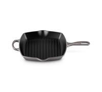 Le Creuset Signature Enamelled Cast Iron Grillit Frying Pan With Helper Handle and Two Pouring Lips, For All Hob Types and Ovens, 26 cm, Flint, 20183264440422
