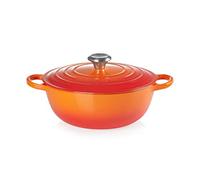 Le Creuset Signature Enamelled Cast Iron La Marmite Casserole Dish With Lid, 26 cm, 4.1 Litres, Volcanic, 21114260900430