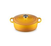 Le Creuset Signature Enamelled Cast Iron Oval Casserole Dish with Lid, 27 cm, 4.1 Litre, Nectar,21178276724430