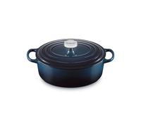 Le Creuset Signature Enamelled Cast Iron Oval Casserole Dish With Lid, 27 cm, 4.1 Litre, Nuit