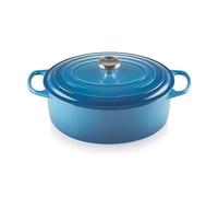 Le Creuset Signature Enamelled Cast Iron Oval Casserole Dish With Lid, 31 cm, 6.3 Litre, Marseille Blue, 211783120