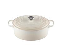 Le Creuset Signature Enamelled Cast Iron Oval Casserole Dish With Lid, 31 cm, 6.3 Litre, Meringue, 21178317164430
