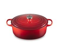 Le Creuset Signature Enamelled Cast Iron Oval Casserole Dish With Lid, 33 cm, 7.5 Litre, Cerise, 21178330602430