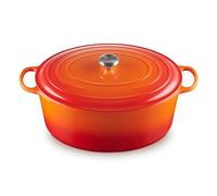 Le Creuset Signature Enamelled Cast Iron Oval Casserole Dish With Lid, 40 cm, 14.8 Litre, Volcanic, 21178400902430