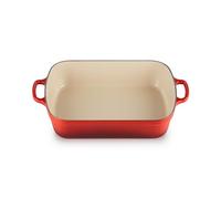 Le Creuset Signature Enamelled Cast Iron Rectangular Roasting Dish, 33 cm, 4.9 litres, Cerise, 20184330602422
