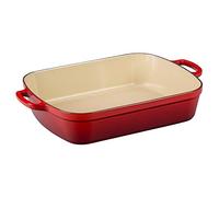 Le Creuset Signature Enamelled Cast Iron Rectangular Roasting Dish, 37 cm, 6.6 Litres, Cerise, 20184370602422