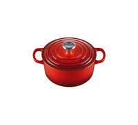 Le Creuset Signature Enamelled Cast Iron Round Casserole Dish With Lid, 18 cm,1.8 Litre, Cerise, 21177180602430