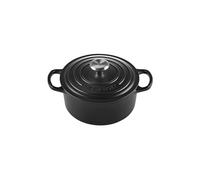 LE CREUSET Signature Enamelled Cast Iron Round Casserole Dish with Lid, 18 cm, 1.8 Litre, Matte Black, 21177180000430