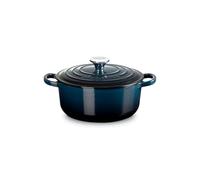 Le Creuset Signature Enamelled Cast Iron Round Casserole Dish With Lid, 20 cm, 2.4 Litres, Nuit