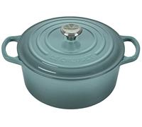 Le Creuset Signature Enamelled Cast Iron Round Casserole Dish With Lid, 22 cm, 3.3 Litre, Sea Salt