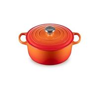Le Creuset Signature Enamelled Cast Iron Round Casserole Dish With Lid, 24 cm, 4.2 Litre, Volcanic, 21177240902430