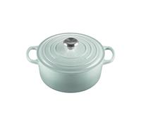 Le Creuset Signature Enamelled Cast Iron Round Casserole Dish With Lid, 24 cm, 4.2 Litres, Sea Salt