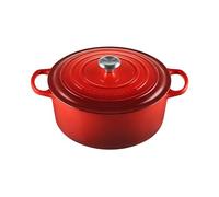 Le Creuset Signature Enamelled Cast Iron Round Casserole Dish With Lid, 30 cm, 8.1 Litres, Cerise, 21177300602430