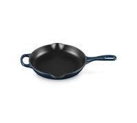 LE CREUSET Signature Enamelled Cast Iron Skillet Frying Pan with Helper Handle and Two Pouring Lips, 23 cm Nuit