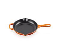 Le Creuset Signature Enamelled Cast Iron Skillet Frying Pan With Helper Handle and Two Pouring Lips, 23 cm, Volcanic, 20182230900422