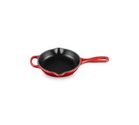 LE CREUSET Signature Enamelled Cast Iron Skillet Frying Pan with Helper Handle and Two Pouring Lips, 16 cm, Cerise, 20182160600422